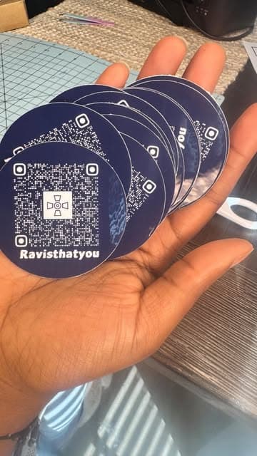 Set of custom QR code stickers