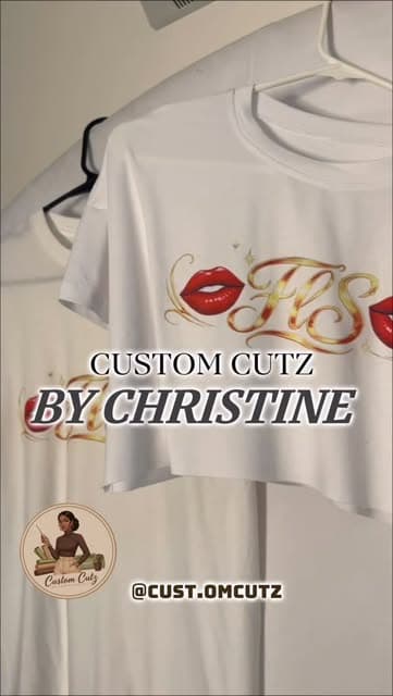 Custom branded shirts on hangers
